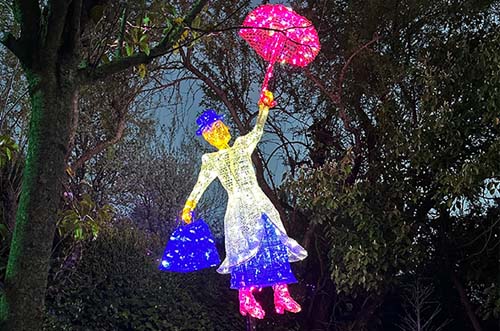 el bosque encantado - luces jardín botánico madrid