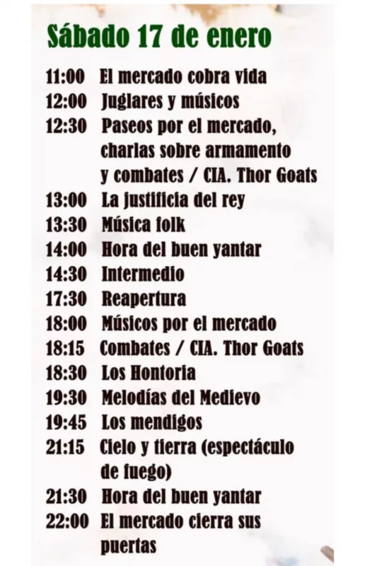 programa mercado medieval torrejón de la calzada