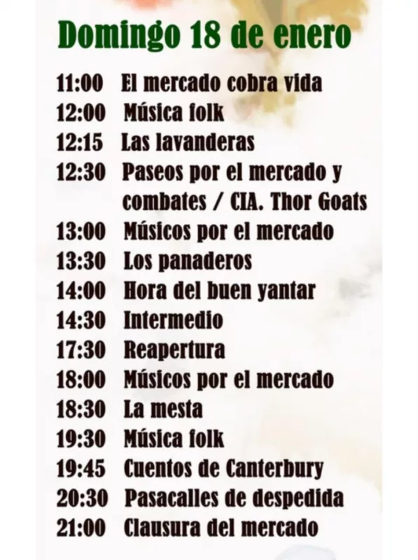 programa mercado medieval torrejón de la calzada